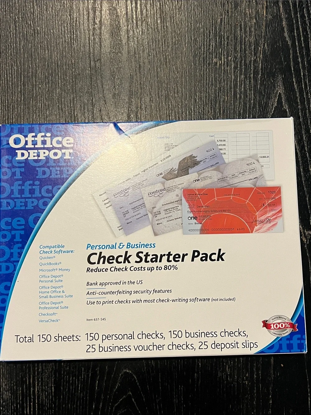 Office Depot White Check Starter Pack for Home Office